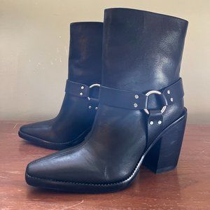 Rag & Bone Rio short harness ankle boots in black, size 10/40